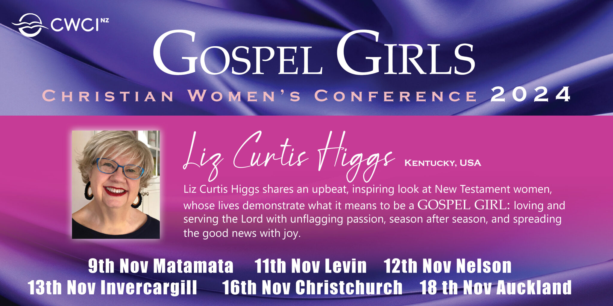 Gospel Girls- Liz Curtis Higgs 9th-18th Nov 2024 – CWCI